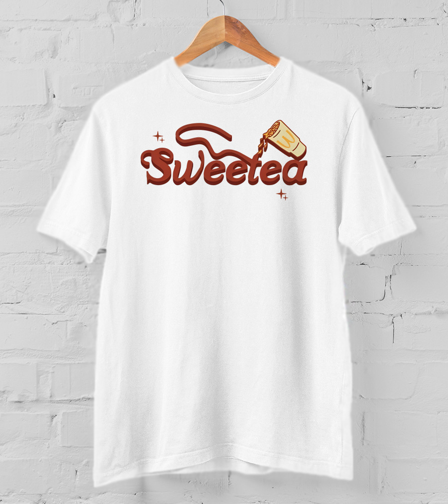 Sweetea Pouring Cup Red Script T-Shirt