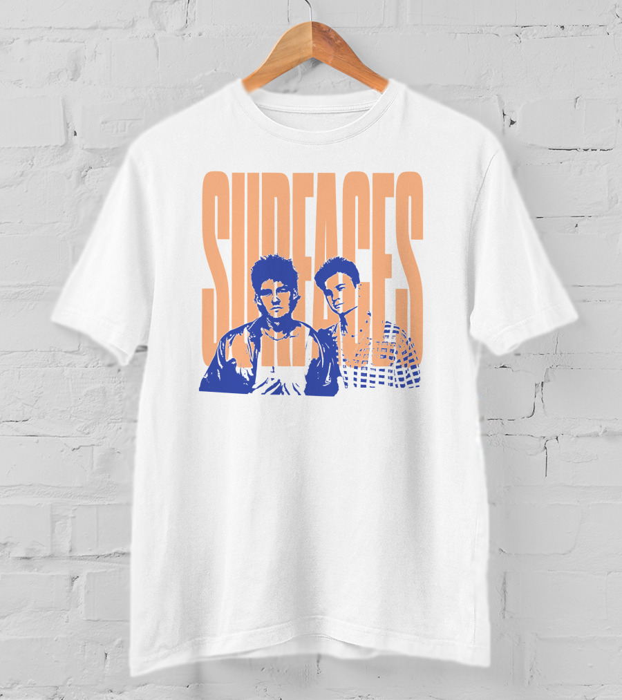 Surfaces Stencil Off White Portrait Bold Typography T-Shirt