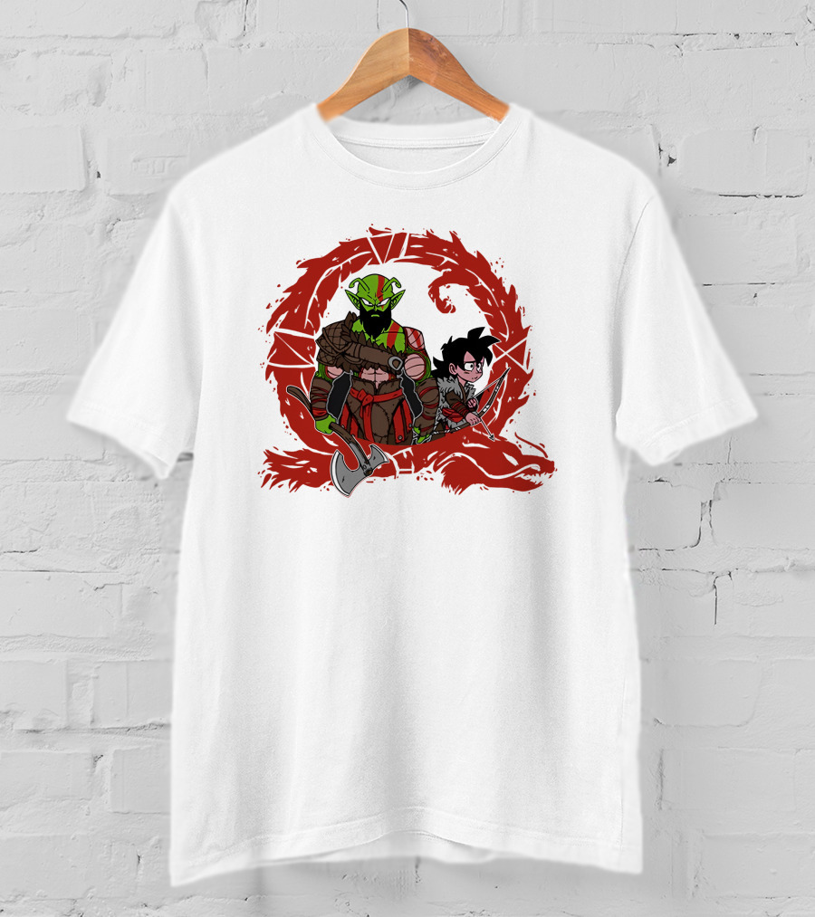 Kami Of War God Of War Crossover With Dragon Ball Z Characters T-Shirt