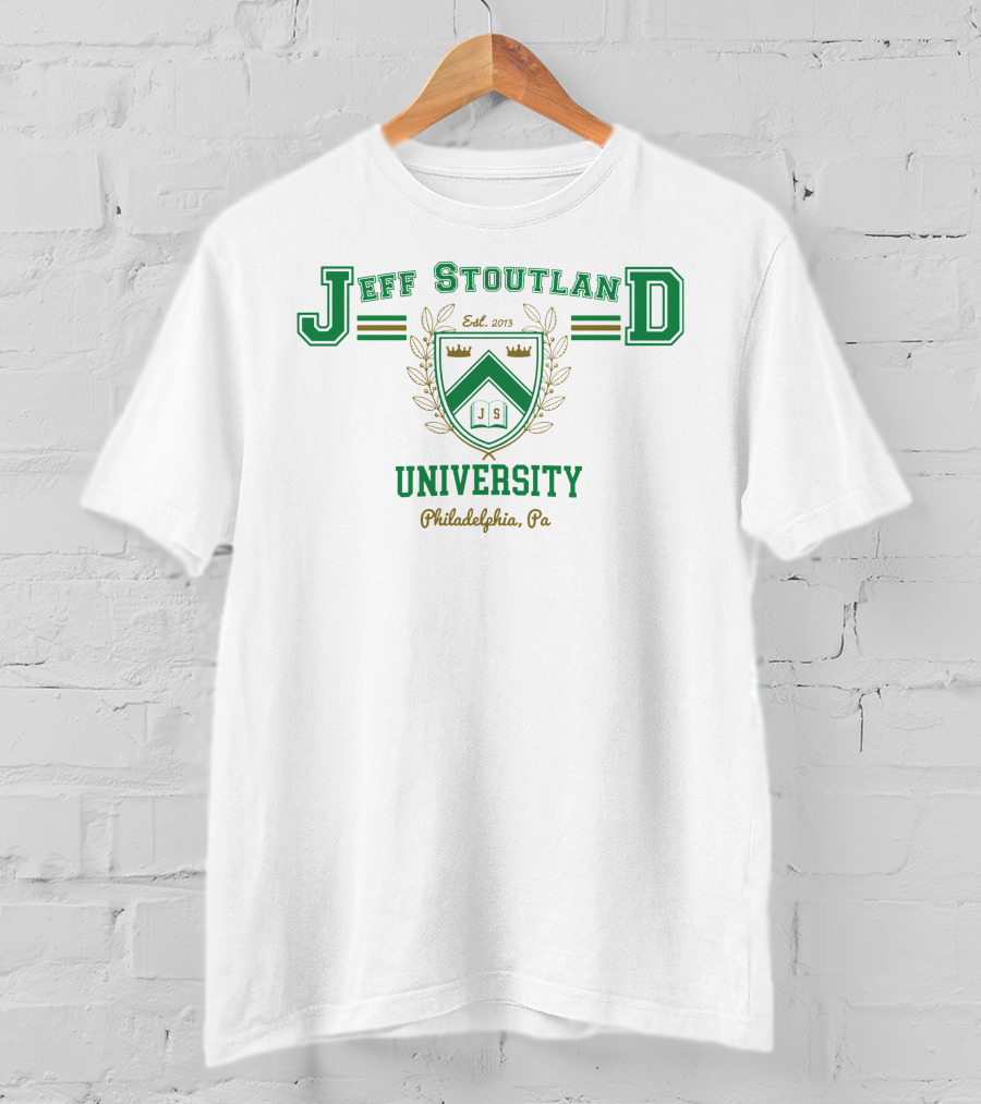 Jeff Stoutland University Philadelphia Pa Est. 2013 Crest T-Shirt