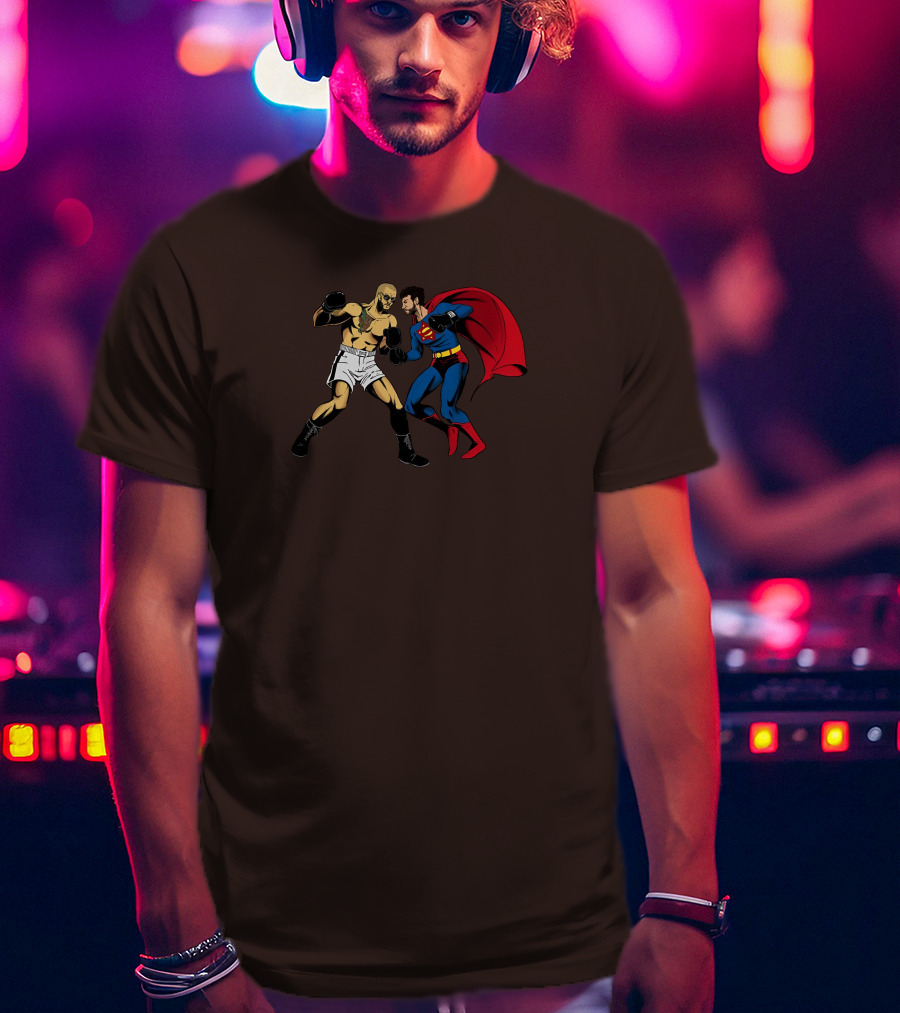 Adin Vs. Top Cartoon Boxer Superhero Confrontation T-Shirt