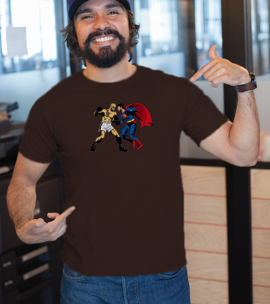 Adin Vs. Top Cartoon Boxer Superhero Confrontation T-Shirt