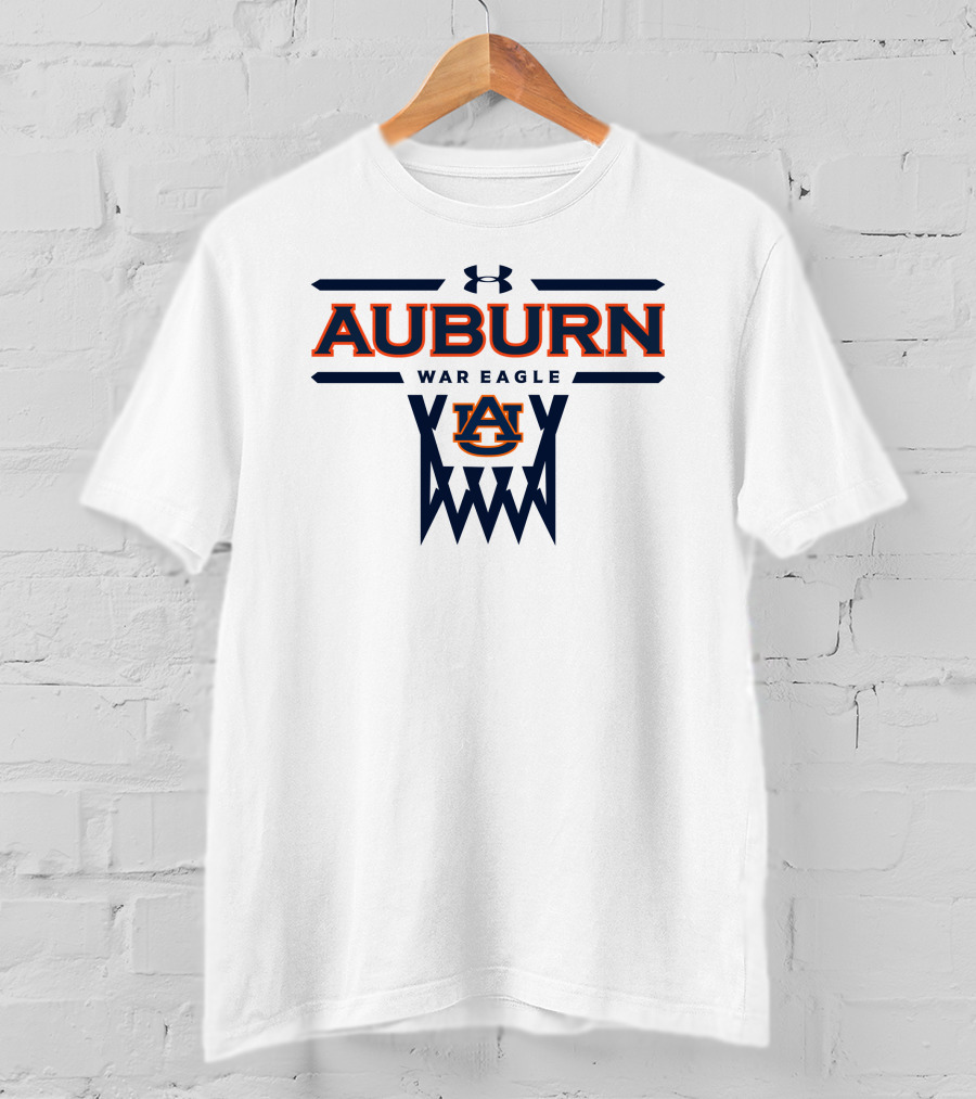Auburn War Eagle Under Armour Logo Basketball Net T-Shirt