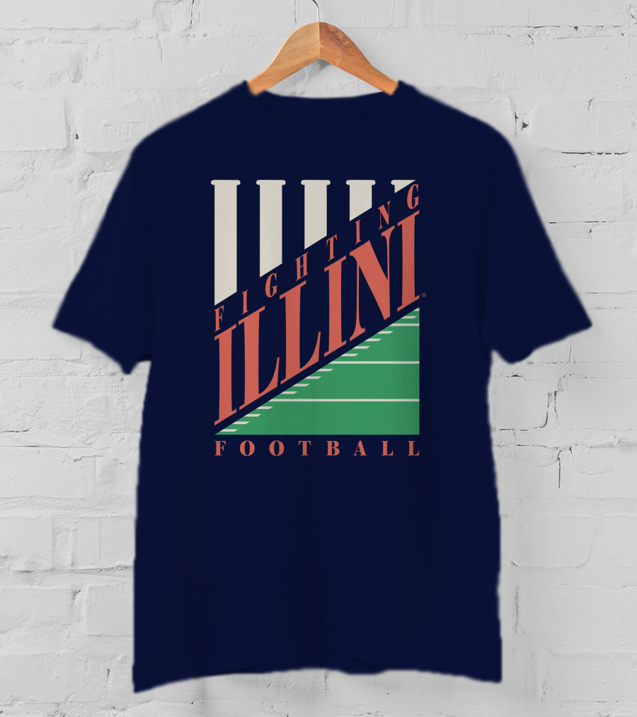 Fighting Illini Football Illinois Field Stripes T-Shirt