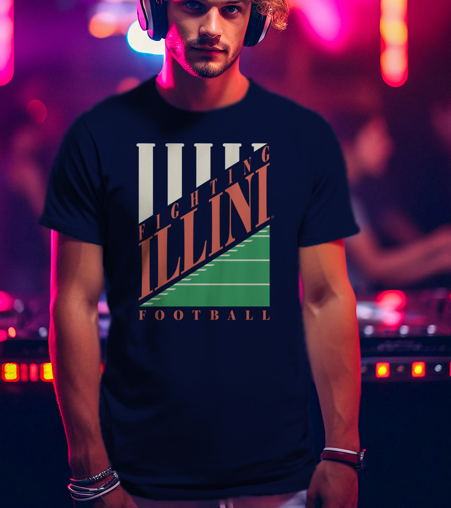 Fighting Illini Football Illinois Field Stripes T-Shirt
