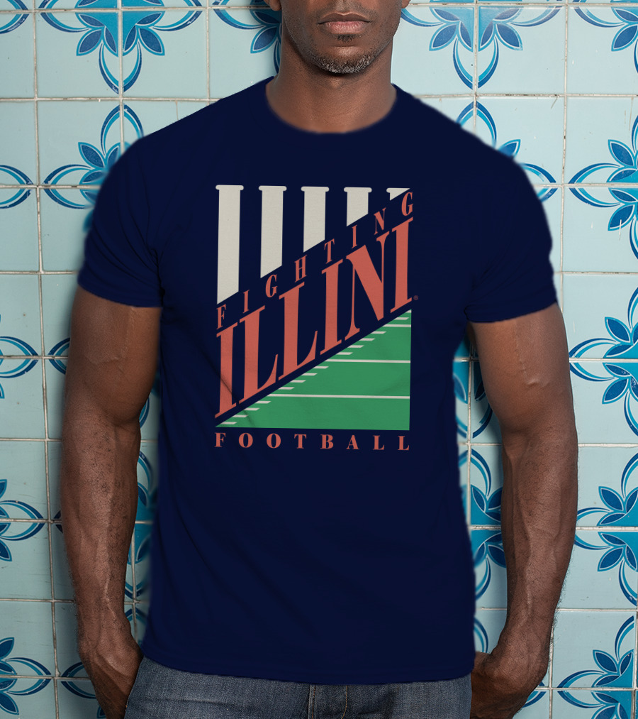 Fighting Illini Football Illinois Field Stripes T-Shirt