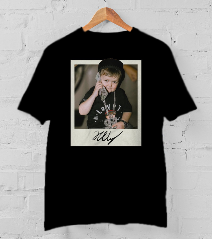 Hasbulla Polaroid Photograph With Signature And Phone Chain T-Shirt