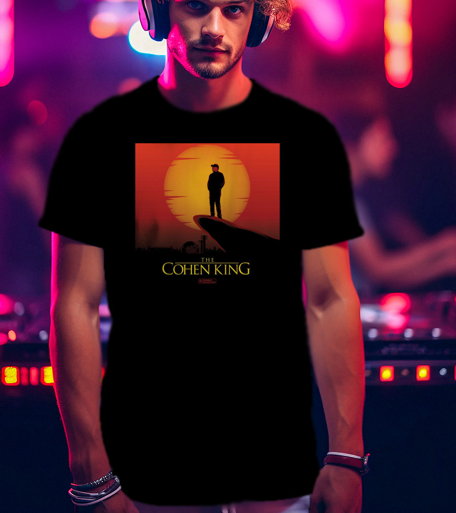 The Cohen King Silhouette On Sunset Cliff T-Shirt