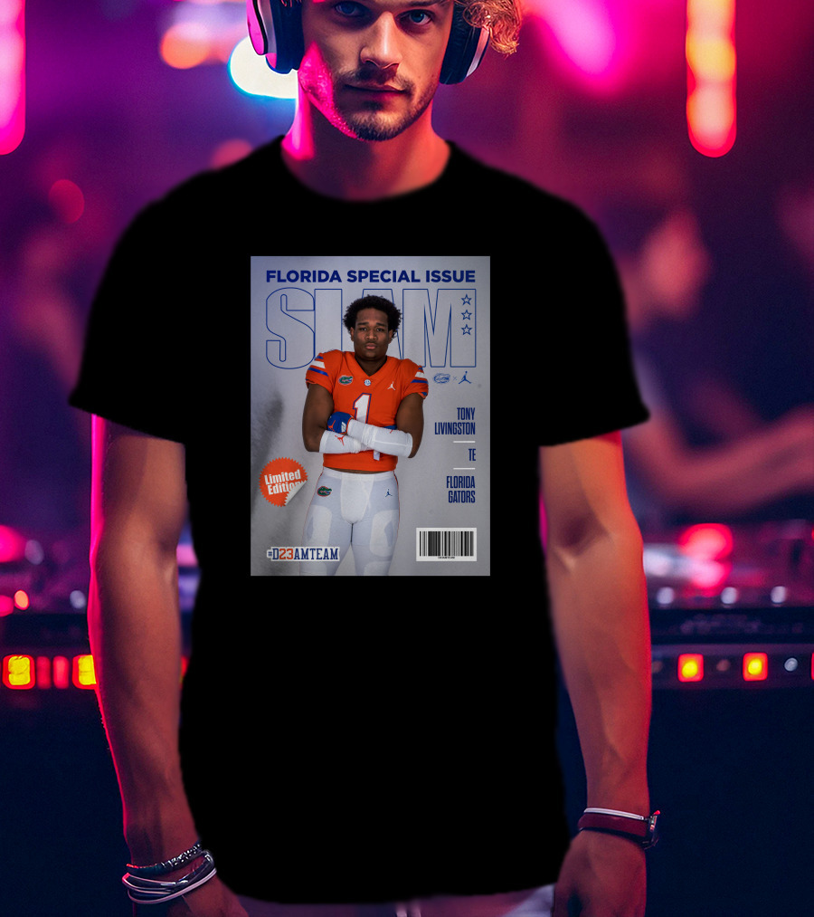 Florida Special Issue Slam Tony Livingston TE Florida Gators T-Shirt