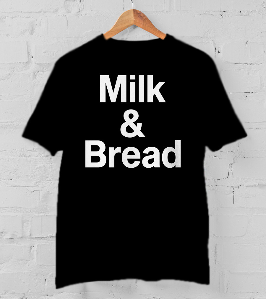 Milk And Bread Classic Minimalist Text T-Shirt