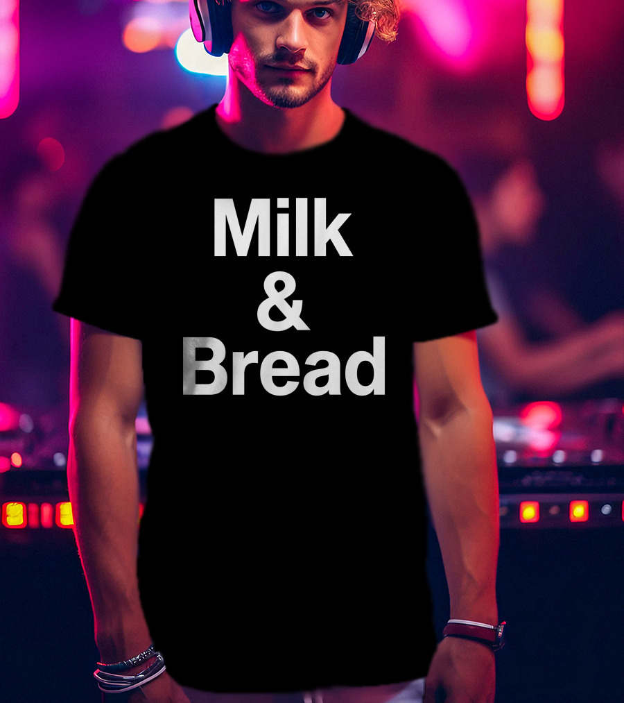 Milk And Bread Classic Minimalist Text T-Shirt