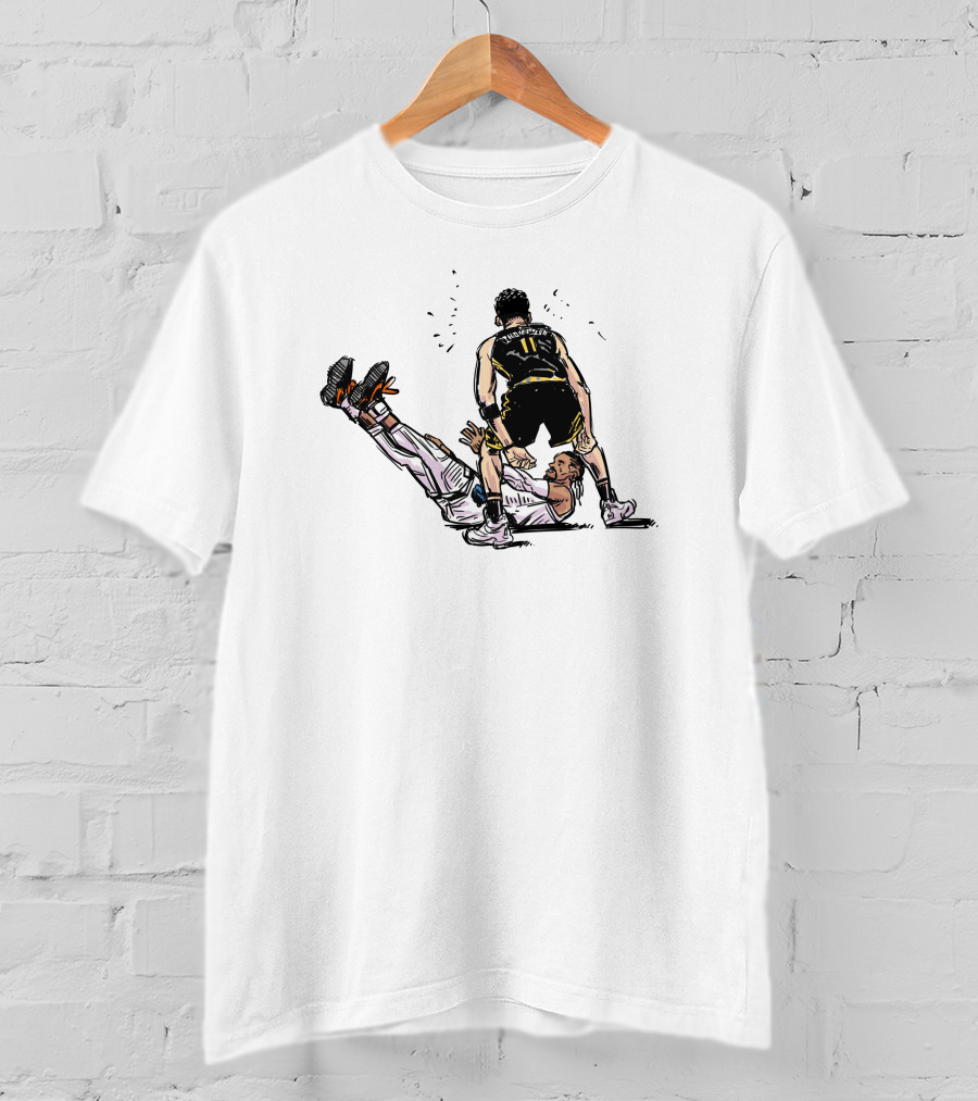 Luckymong Art Klay Thompson And Brooks Basketball Scene T-Shirt