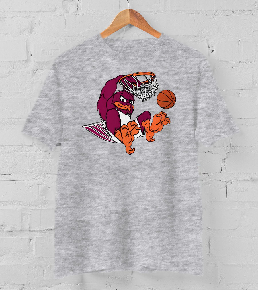 Clark Ruhland Hokiebird Basketball Dunk T-Shirt