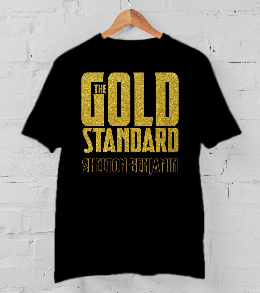 The Gold Standard Shelton Benjamin Gold Lettering T-Shirt