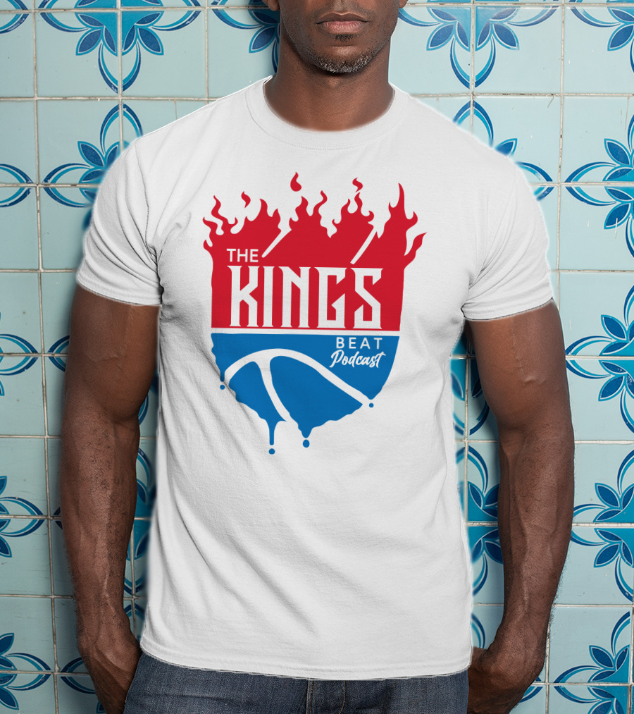The Kings Beat Podcast Flame Basketball Drip T-Shirt