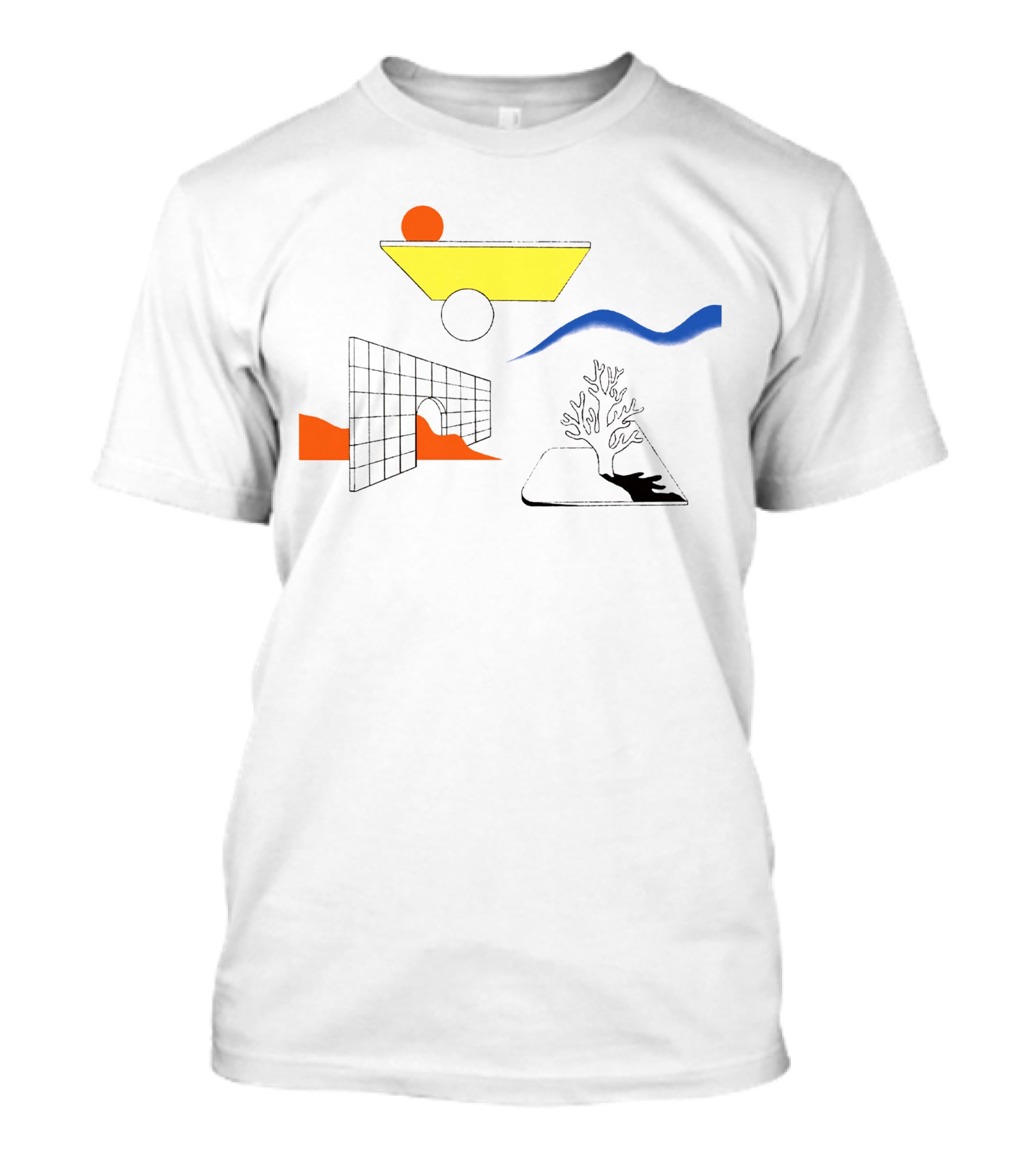 Clams Casino Merch Minimal Abstract Shapes And Coral T-Shirt