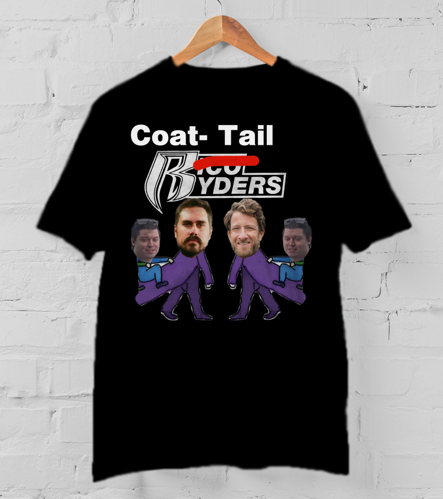 Coat Tail Ryders Ryders Logo Purple Suit Faces T-Shirt