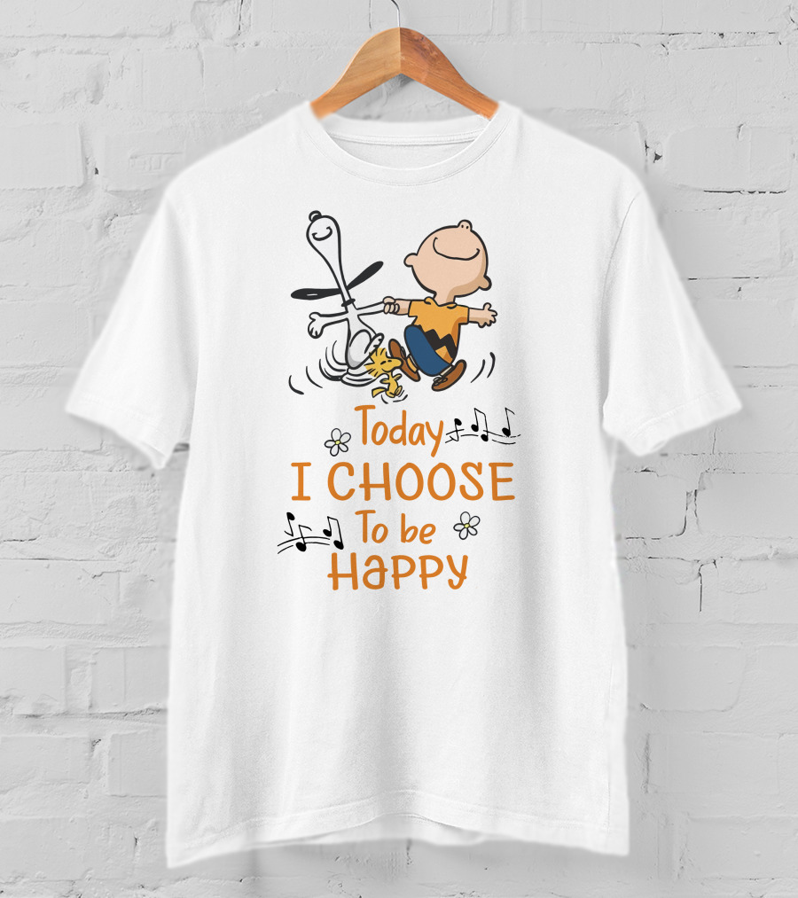 Today I Choose To Be Happy With Snoopy And Woodstock Dance T-Shirt