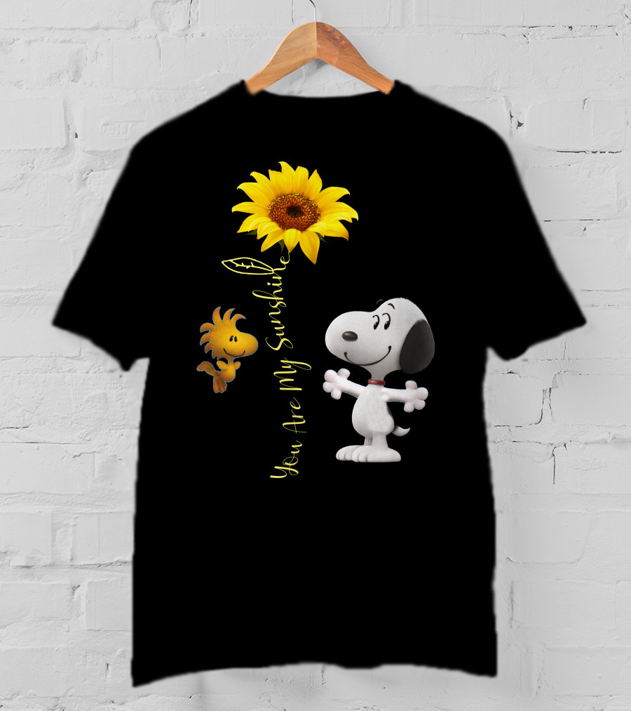 Snoopy And Woodstock You Are My Sunshine Sunflower T-Shirt