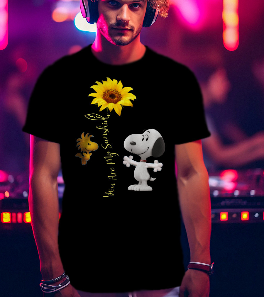 Snoopy And Woodstock You Are My Sunshine Sunflower T-Shirt