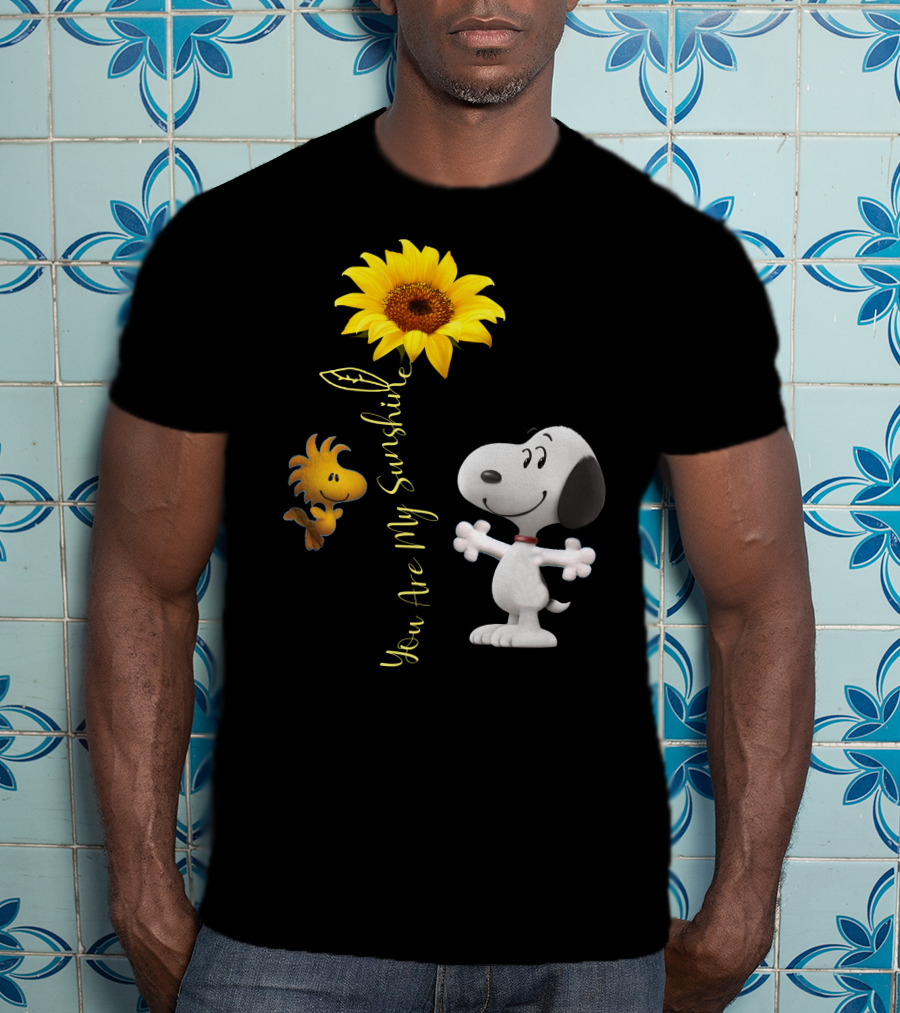 Snoopy And Woodstock You Are My Sunshine Sunflower T-Shirt
