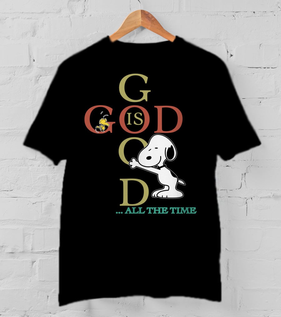 Snoopy And Woodstock God Is Good All The Time Peanuts Collection T-Shirt