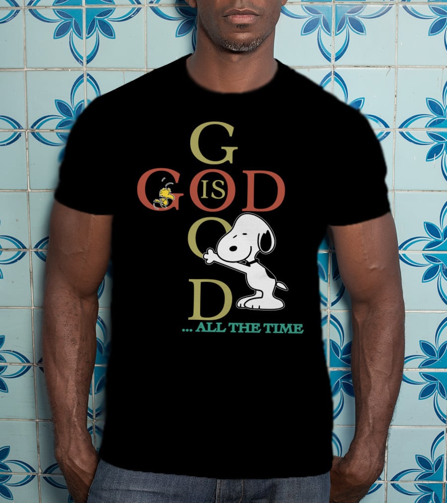Snoopy And Woodstock God Is Good All The Time Peanuts Collection T-Shirt