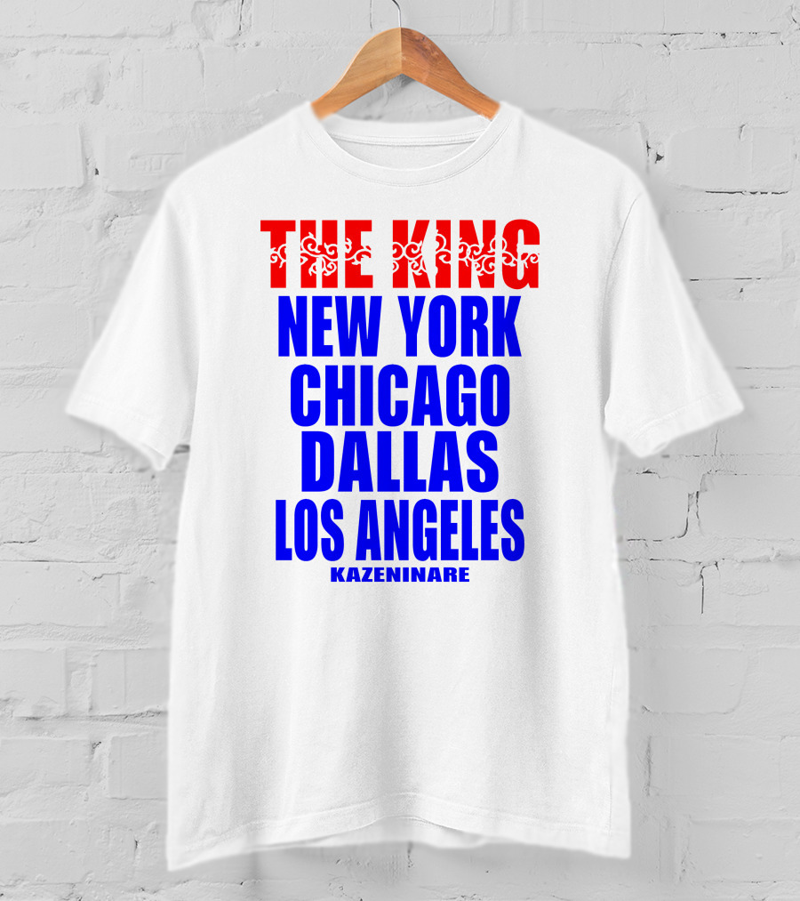 Minoru Suzuki The King New York Chicago Dallas Los Angeles Kazeninare NJPW1972 Shop T-Shirt