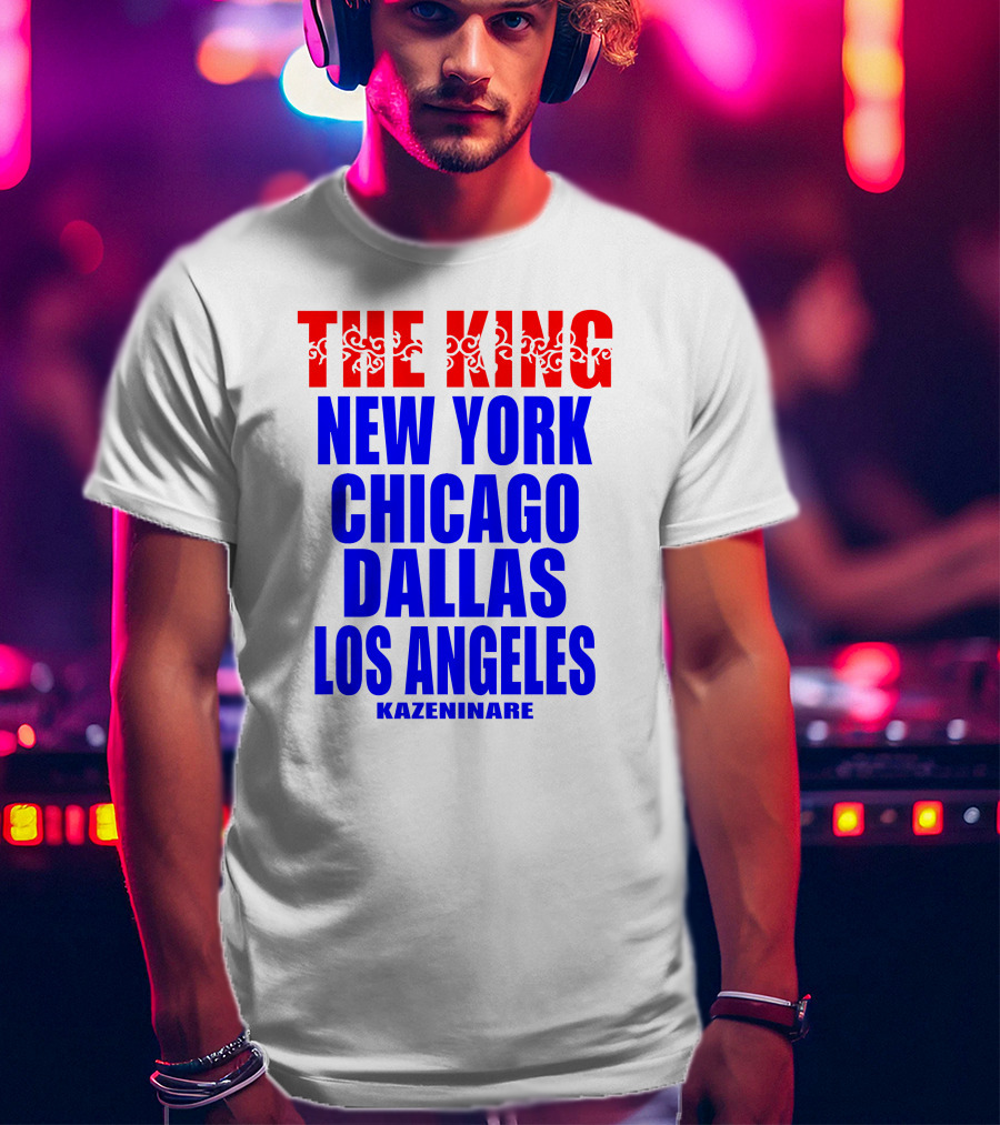 Minoru Suzuki The King New York Chicago Dallas Los Angeles Kazeninare NJPW1972 Shop T-Shirt