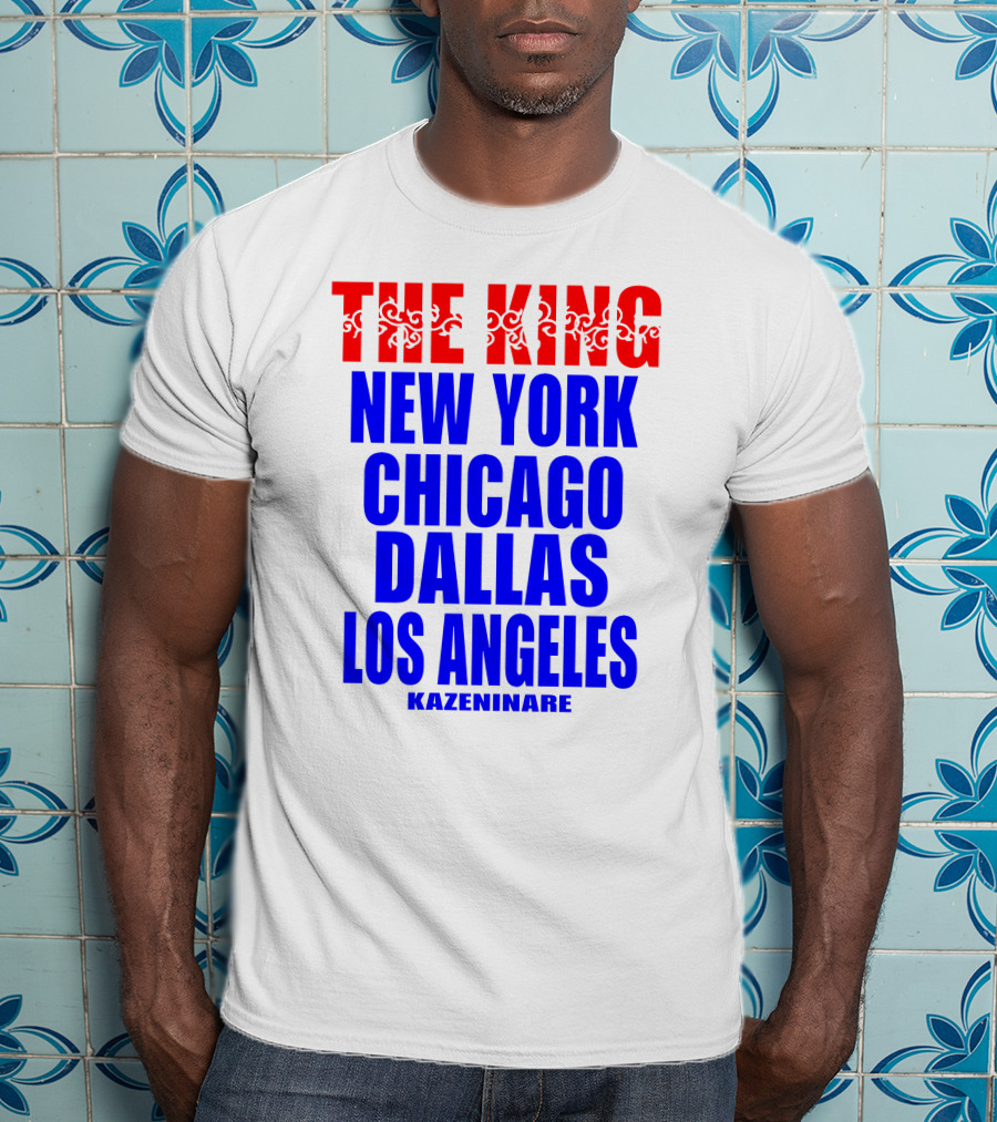 Minoru Suzuki The King New York Chicago Dallas Los Angeles Kazeninare NJPW1972 Shop T-Shirt