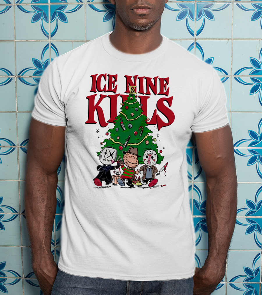 Merry Christmas Ice Nine Kills Horror Characters Christmas Tree T-Shirt