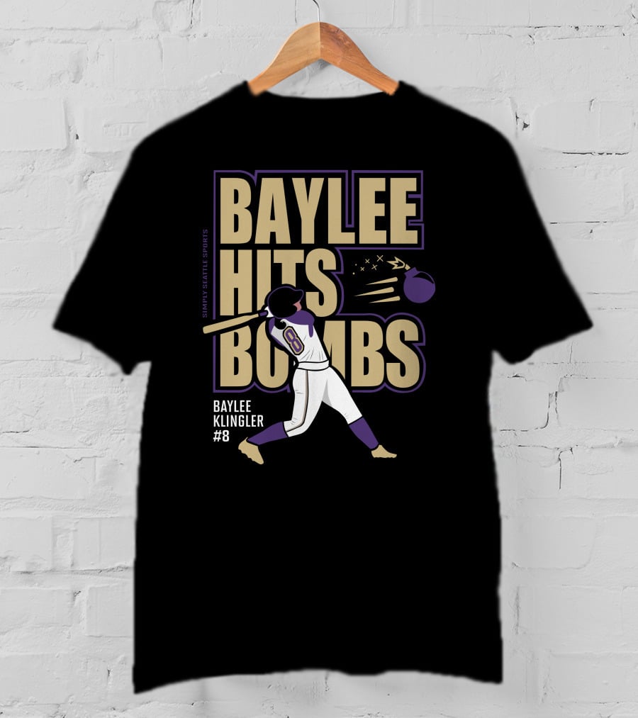 Baylee Hits Bombs Baylee Klingler #8 Samvy Seattle Sports T-Shirt