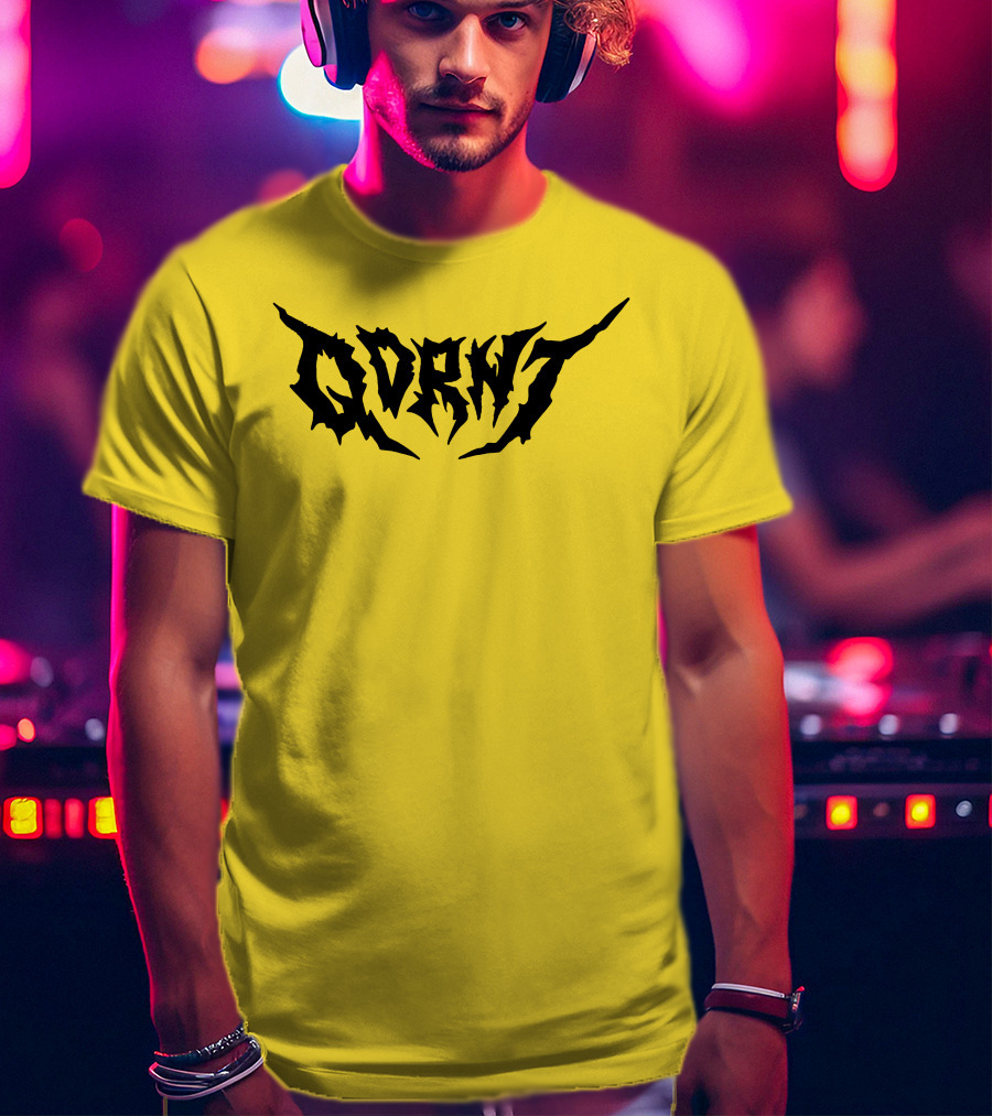 Qdrnt Gothic Style Text With Jagged Font T-Shirt