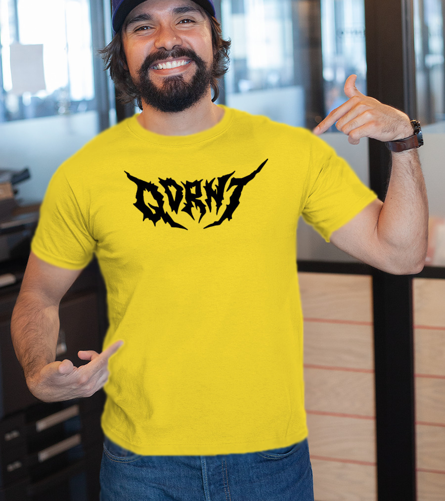 Qdrnt Gothic Style Text With Jagged Font T-Shirt