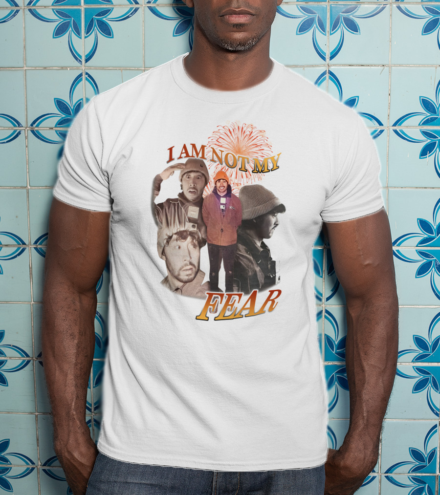 I Am Not My Fear Fireworks And Collage Portraits T-Shirt
