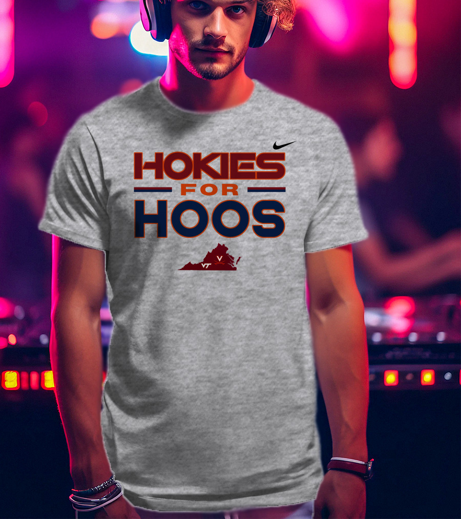 Hokies For Hoos Virginia Map VT T-Shirt
