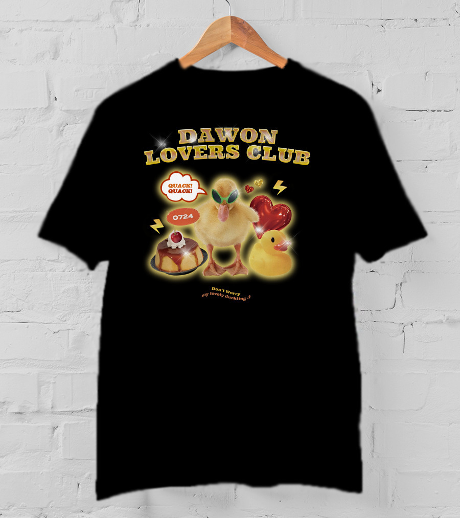 DAWON LOVERS CLUB Quack Quack 0724 Don't Worry My Lovely Duckling T-Shirt