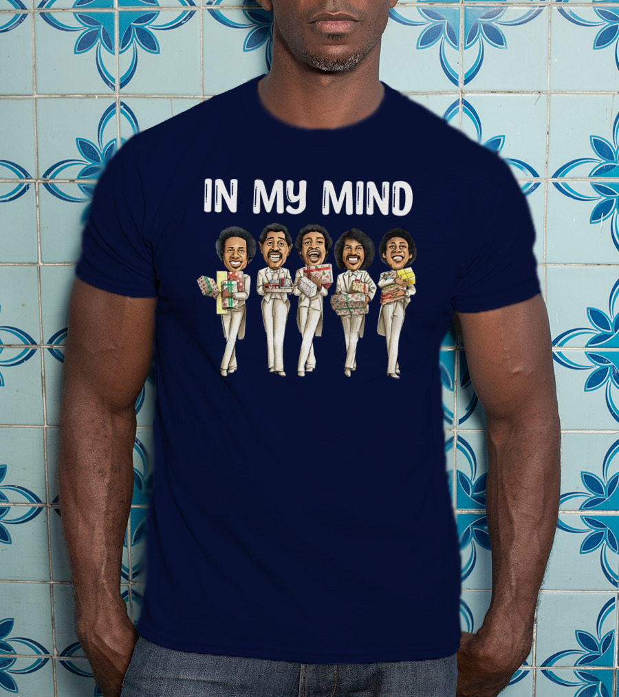 In My Mind Blackest Christmas Theme Holiday Gift Holding Group T-Shirt