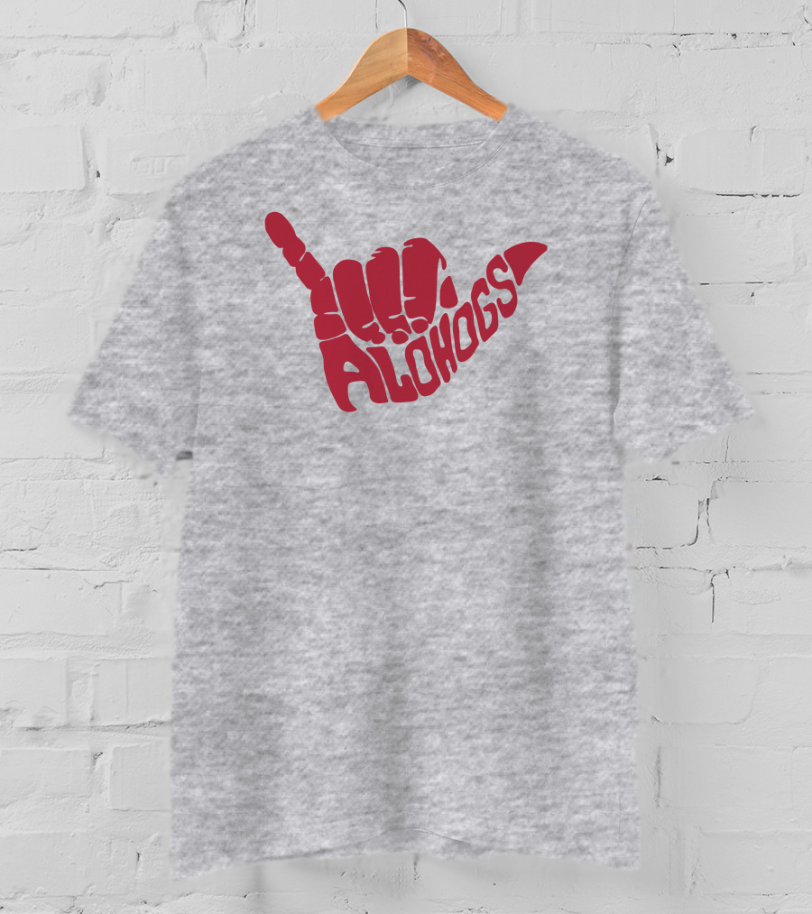Shaka Hand Gesture With Alohogs Text T-Shirt