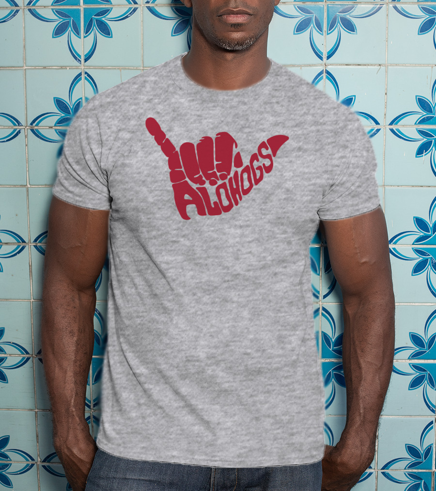 Shaka Hand Gesture With Alohogs Text T-Shirt