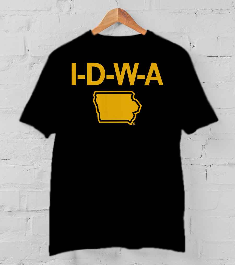 IDWA Yellow Iowa Outline T-Shirt