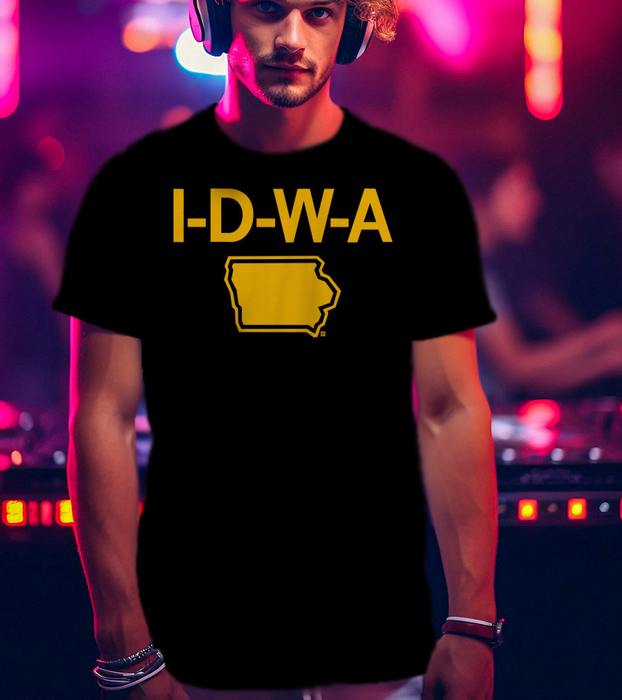 IDWA Yellow Iowa Outline T-Shirt