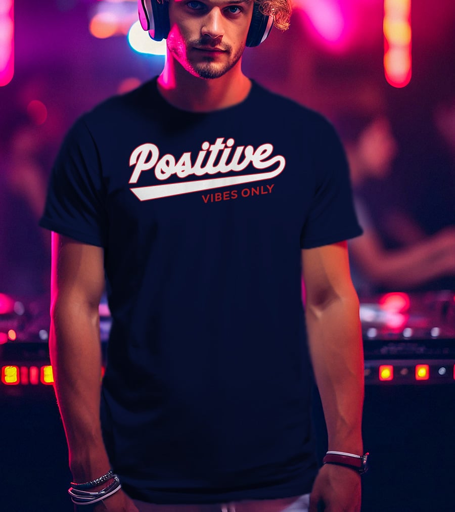 Positive Vibes Only Football T-Shirt