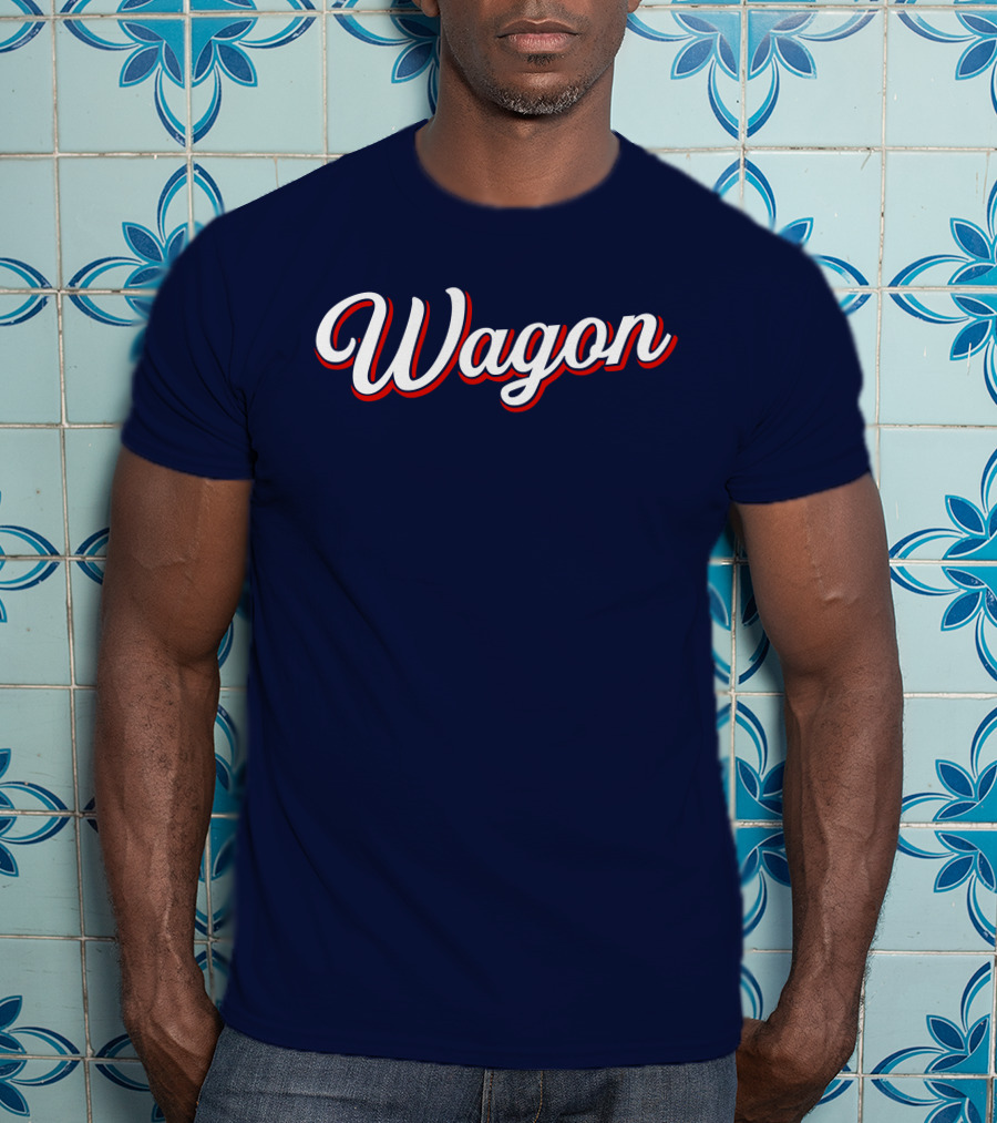 Wagon NJ Style Vintage Script T-Shirt