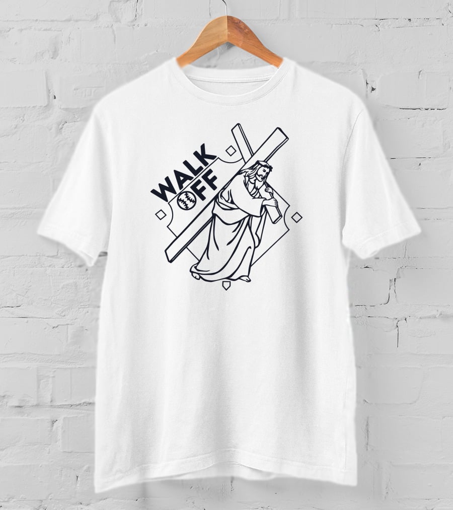 Baseball Truth Walk Off Jesus Carrying Cross T-Shirt
