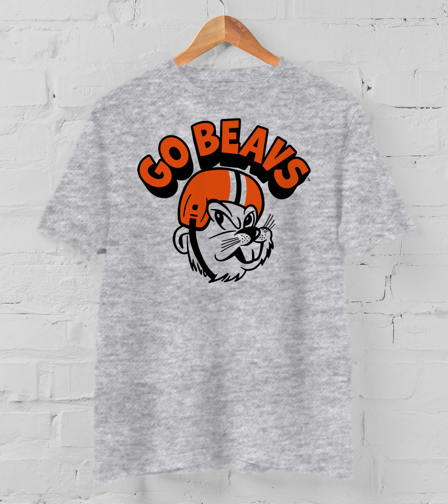 Vintage OSU Go Beavs Football Beaver Mascot T-Shirt