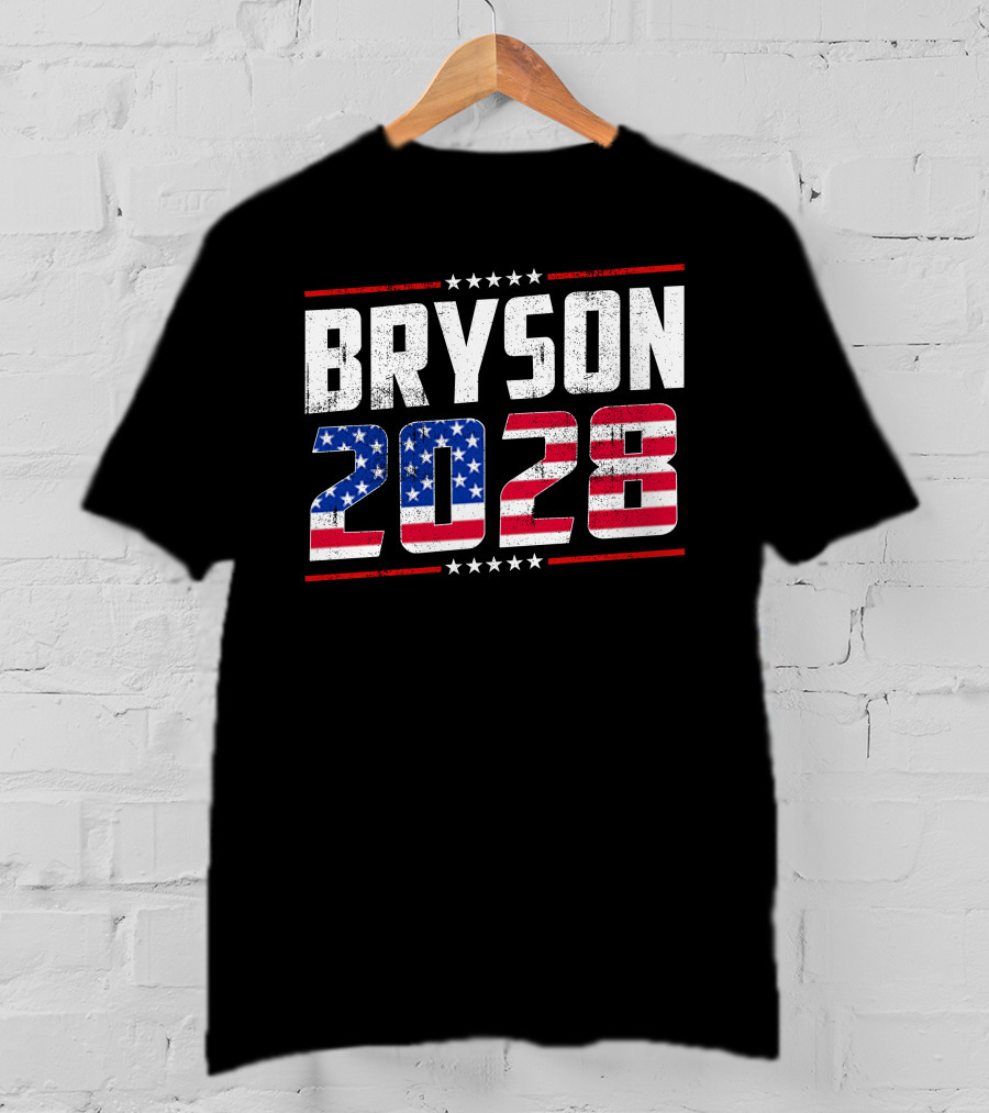 BRYSON 2028 American Flag Stars Stripes T-Shirt