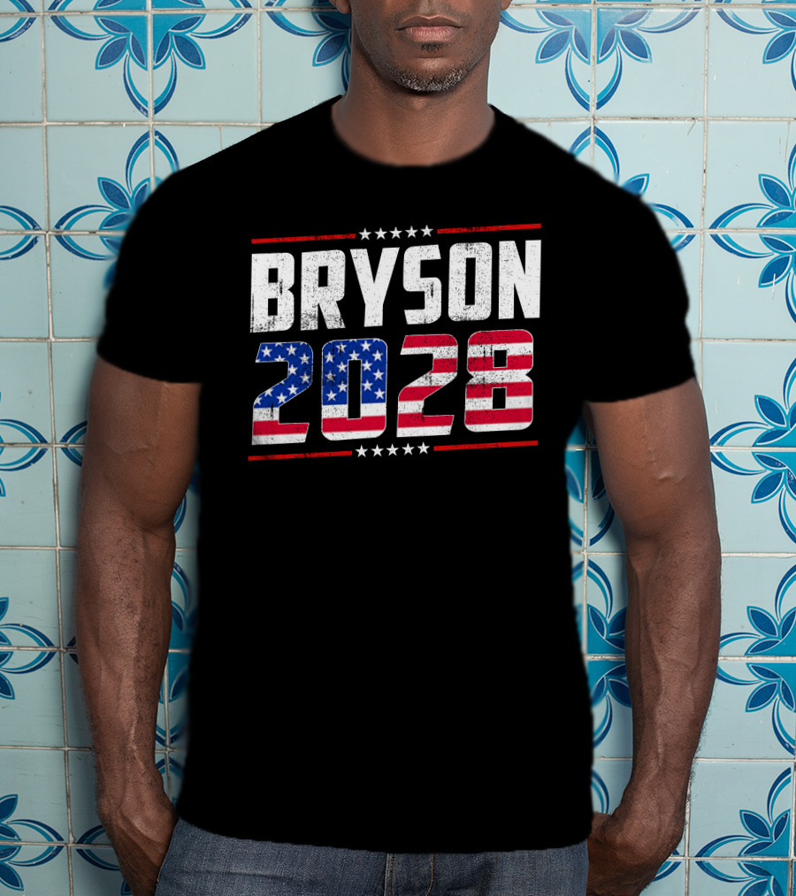 BRYSON 2028 American Flag Stars Stripes T-Shirt