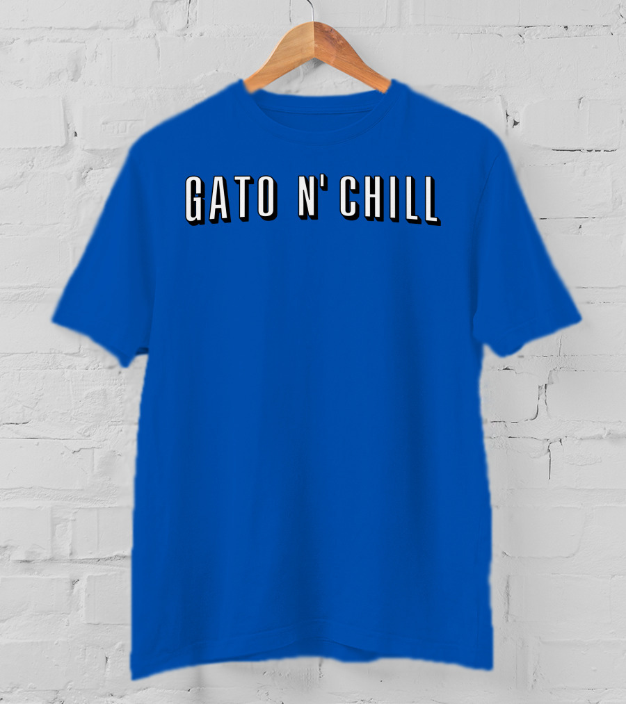 Gato N' Chill Blue T-Shirt