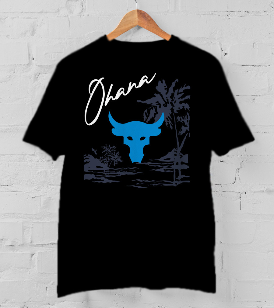 Ohana Blue Bull Tropical Landscape T-Shirt